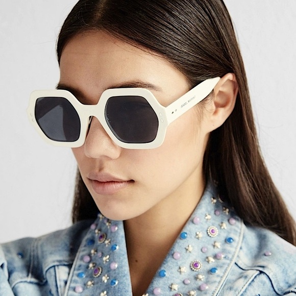 New! Isabel Marant Sunglasses in Ivory/Grey Lenses - Picture 1 of 5